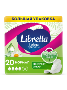 Прокладки Libretta Забота природы Нормал, 20шт