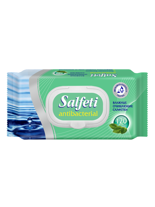 Салфетки влажные Salfeti антибактериальные, 120шт