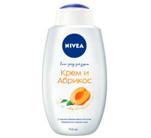 Гель-уход для душа Nivea Крем и Абрикос, 750мл