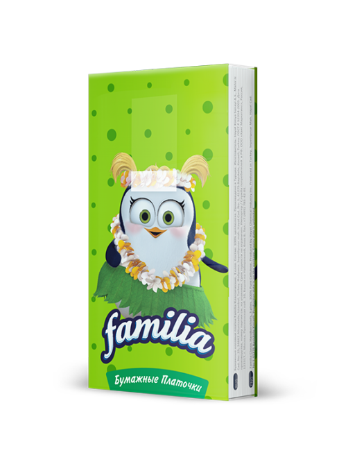 Платочки бумажные носовые Familia Classic бумажные 3 слоя, 10 x 10шт