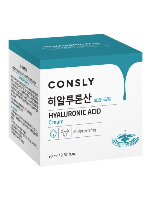 Крем для лица Consly Hyaluronic Acid увлажняющий с гиалуроновой кислотой и бета-глюканом, 70мл