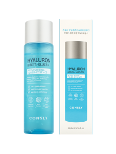 Тонер-эссенция Consly Hyaluronic Acid and Beta-Glucan с гиалуроновой кислотой и бета-глюканом, 200мл