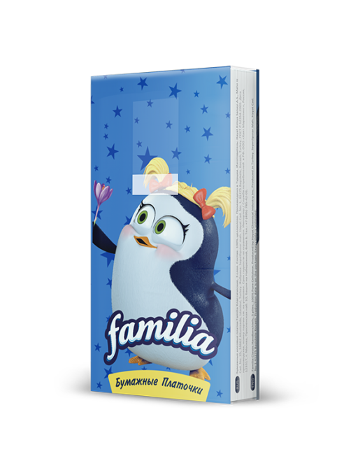 Платочки бумажные носовые Familia Classic бумажные 3 слоя, 10 x 10шт