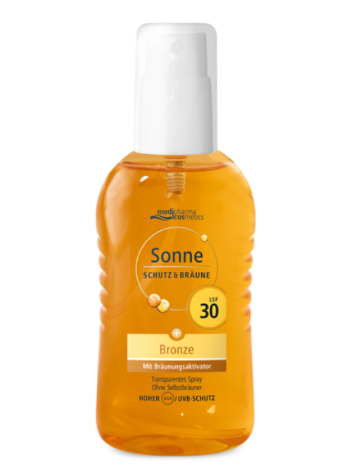 Спрей Medipharma Cosmetics Sonne с активацией загара солнцезащитный SPF30, 200мл