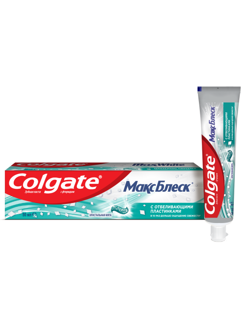 Зубная паста Colgate Максимальный блеск кристальная мята, 50мл