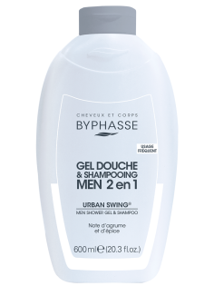 Гель для душа-шампунь Byphasse Men Urban Swing 2в1, 600мл