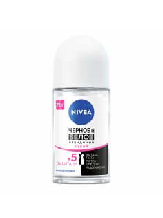 Антиперспирант-ролик Nivea Черное и белое Невидимый Clear, 50мл