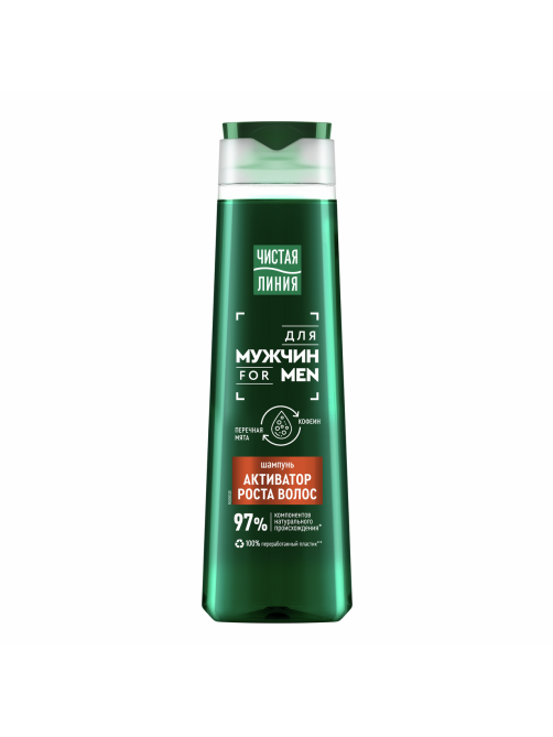 Шампунь Чистая Линия For Men Активатор роста волос, 400мл
