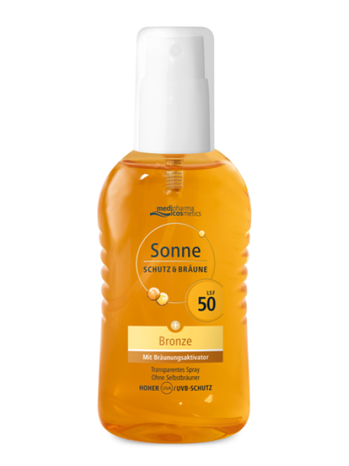 Спрей Medipharma Cosmetics Sonne с активацией загара солнцезащитный SPF50, 200мл