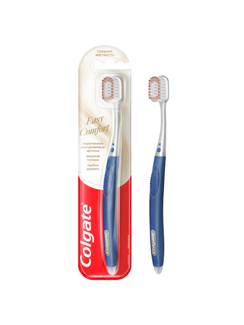 Зубная щетка Colgate Easy Comfort средней жесткости, красная