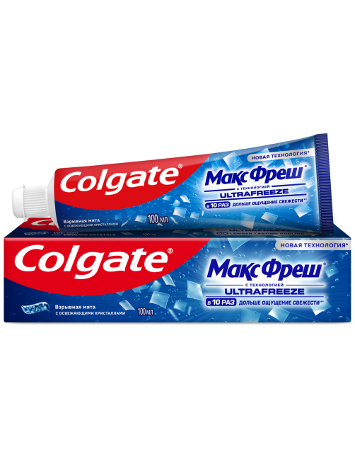 Зубная паста Colgate Макс Фреш Взрывная мята с освежающими кристаллами для свежего дыхания и защиты от кариеса, 100мл