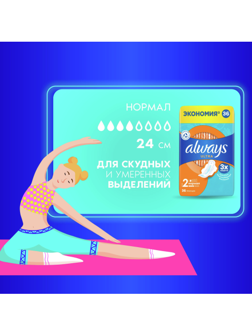 Прокладки Always Ultra Normal, 36шт