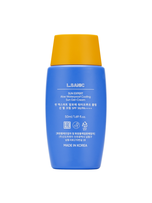 Гель-крем для лица L.Sanic солнцезащитный водостойкий с алоэ SPF50, 50мл