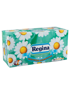 Салфетки бумажные Regina косметические с ромашкой 4 слоя, 96шт