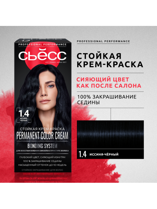 Краска для волос Сьёсс иссиня-черный 1.4