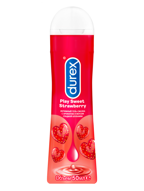 Гель-смазка Durex Play Sweet Strawberry сладкая клубника, 50мл