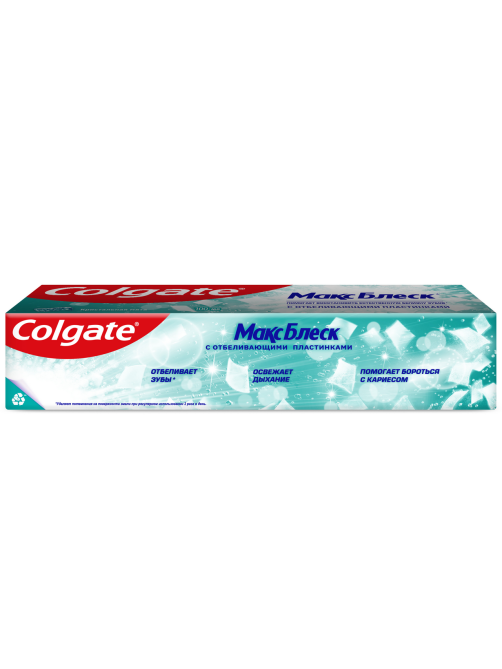 Зубная паста Colgate Макс Блеск Кристальная мята с отбеливающими пластинками, 100мл