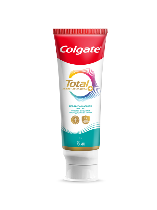 Зубная паста Colgate Total 12 Профессиональная Чистка с специальным ингредиентом для гладких и блестящих зубов, 75мл