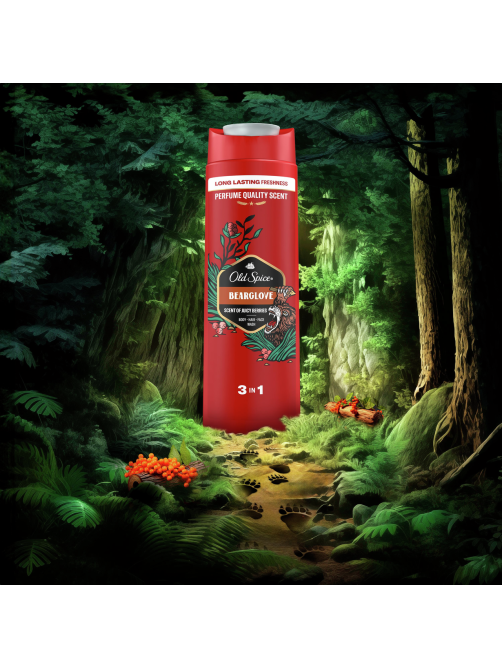 Гель для душа-шампунь мужской Old Spice Bearlove 3в1, 400мл