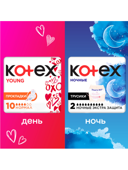 Трусики урологические Kotex ночные, 2шт