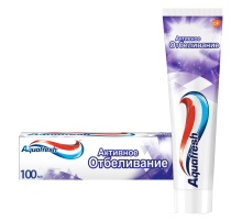 Зубная паста Aquafresh Активное отбеливание отбеливающая для защиты от кариеса с фтором, 100мл
