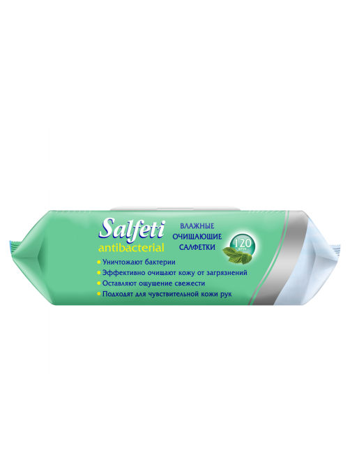 Салфетки влажные Salfeti антибактериальные, 120шт