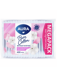 Палочки ватные Aura 400шт