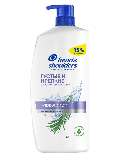 Шампунь Head & Shoulders против перхоти густые и крепкие, 800мл