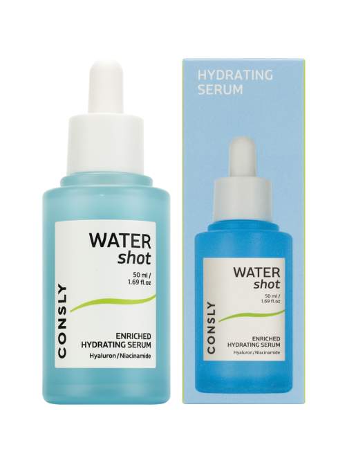 Сыворотка Consly Water Shot Enriched Hydrating Serum с гиалуроновой кислотой и ниацинамидом, 50мл