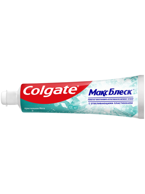 Зубная паста Colgate Макс Блеск Кристальная мята с отбеливающими пластинками, 100мл