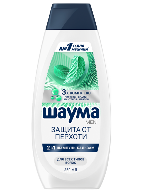 Шампунь-бальзам Шаума Men Защита от перхоти 2в1, 360мл