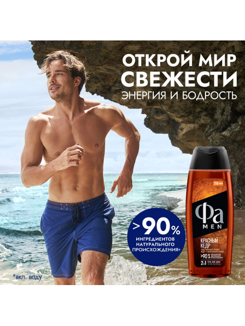 Гель для душа-шампунь Фа Men Red Cedarwood, 250мл