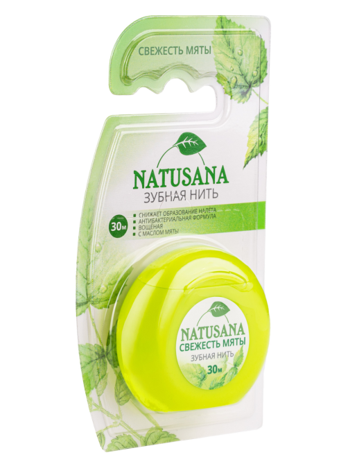 Зубная нить Natusana свежесть мяты, 30м