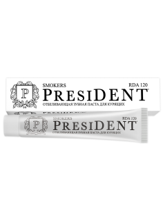 Зубная паста President Smokers для курящих (RDA 120), 75г
