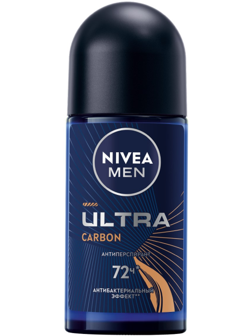 Антиперспирант-ролик Nivea Men Ultra Carbon антибактериальный эффект, 50мл
