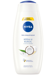 Гель Nivea для душа крем и кокос с маслом жожоба, 500мл