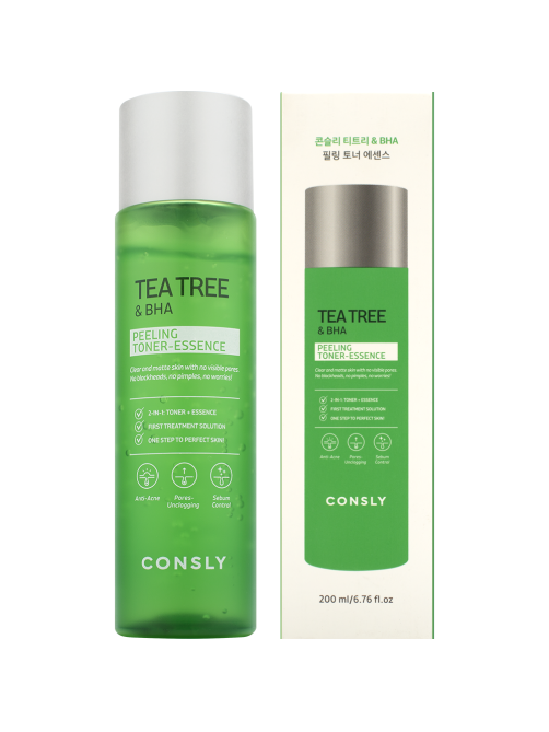 Тонер-эссенция Consly Tea Tree and BHA Toner-Essence с чайным деревом и салициловой кислотой, 200мл