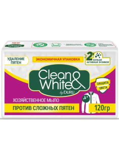 Мыло хозяйственное Duru Clean & White Против пятен, 120г