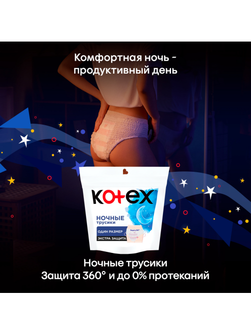 Трусики урологические Kotex ночные, 2шт