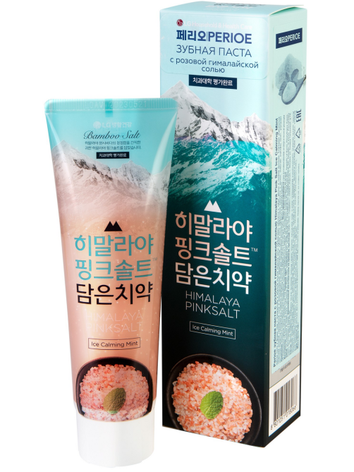 Зубная паста Perioe Himalaya Pink Salt Лед мята с гималайской розовой солью, 100г