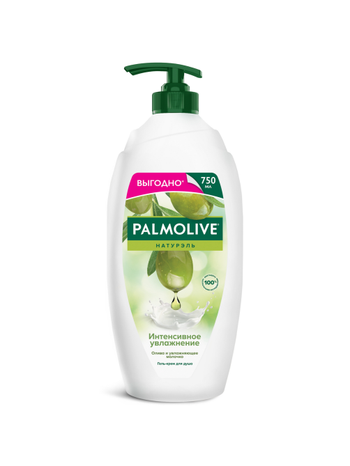 Гель - крем для душа Palmolive Натурэль Интенсивное увлажнение с Оливкой и молочком, 750мл