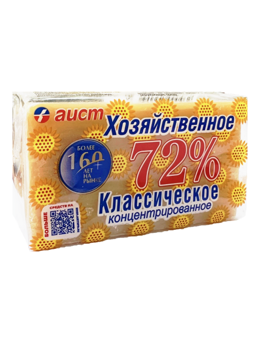 Мыло хозяйственное Аист 72%, 150г