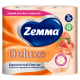 Туалетная бумага Zewa Deluxe Персик 3 слоя, 4 рулона