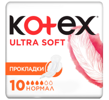 Прокладки гигиенические Kotex Ultra Soft Normal, 10шт