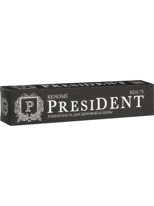 Зубная паста President Renome для безопасного отбеливания (RDA 75), 75г