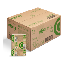 Бумажные полотенца Focus Eco белые 1 слой Z-сложения 21.5 x 24см, 250 x 12шт