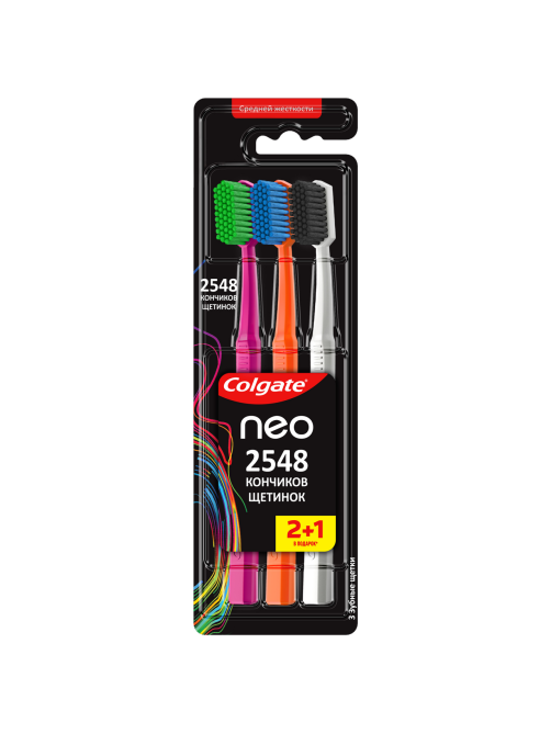 Зубная щетка Colgate Neo средняя, 2+1шт