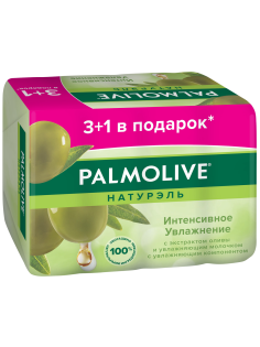 Мыло туалетное Palmolive Натурэль Интенсивное увлажнение (90г x 4шт), 360г