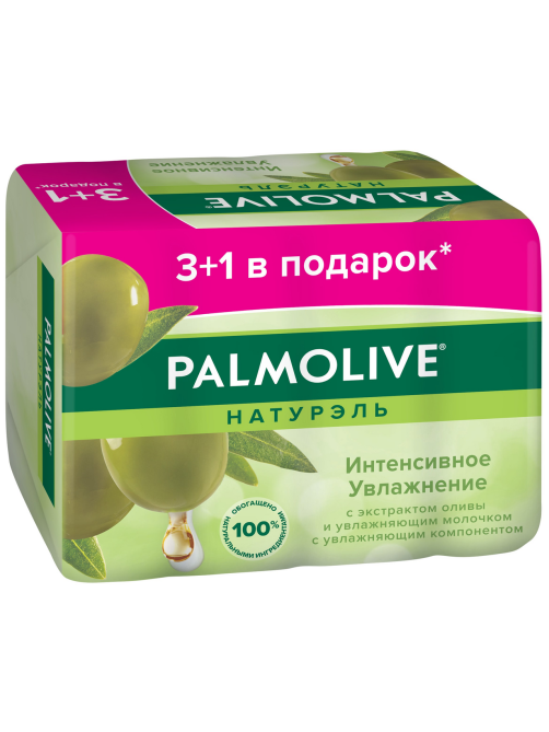 Мыло туалетное Palmolive Натурэль Интенсивное увлажнение (90г x 4шт), 360г