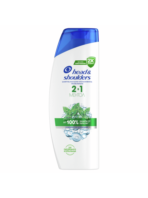 Шампунь Head & Shoulders Ментол 2в1 против перхоти, 600мл